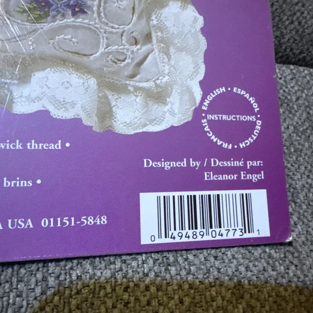 Lilacs‎ And Finches Janlynn Candlewicking Embroidery Kit #004-0773 Pillow Cover